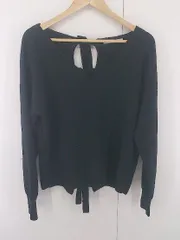 ◇ KBF アーバンリサーチ バックリボン 長袖 ニット セーター サイズONE ブラック レディース P  【1305060002933】