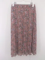 ◇ PROPORTION BODY DRESSING 総柄 ロング プリーツ スカート サイズ2S オレンジ系 レディース P  【1305060002698】