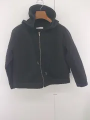 ◇ classicalelf クラシカルエルフ ジップアップ フリル 長袖 パーカー サイズM ブラック レディース E  【1305110014831】