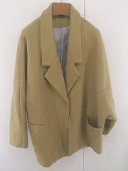 ◇ select MOCA セレクトモカ 長袖 ルーズシルエット コート サイズ F キャメル レディース E  【1305110014046】
