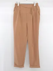 ◇ Bou Jeloud ブージュルード タック テーパード パンツ サイズ38 オレンジベージュ系 レディース E  【1305110017030】