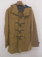 ◇ 8(eight) エイト フーディー 長袖 ダッフル コート サイズS ライトブラウン系 メンズ E  【1305110021365】