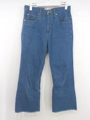 ◇ BLACK BY MOUSSY ブラックバイマウジー カットオフ ジーンズ デニム パンツ サイズ24 インディゴ レディース E  【1305110020979】