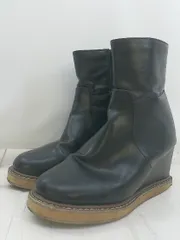 ◇ SESTO セスト ウエッジソール サイドジップ ショート ヒールブーツ サイズS ブラック レディース E  【1305110020573】