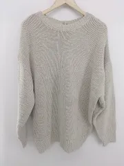 ◇ classicalelf 前後2WAY ニット セーター カーディガン サイズL ライトグレー レディース E  【1305110019690】