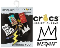 クロックス バスキア ジビッツ 5 パック crocs JIBBITZ BASQUIAT 5 PACK 10012734 シューアクセ チャーム グラフィティ・アート ジャン ミシェル・バスキア