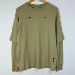 G-STAR RAW ジースターロウ 長袖 Tシャツ ロゴプリント カーキ Sサイズ メンズ 古着 ストリート