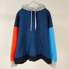 Champion チャンピオン HARE ハレ コラボ スウェット パーカー ロゴ刺繍 ネイビー XSサイズ メンズ 古着 スポーツMIX ストリート