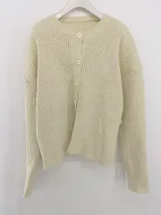 ◇ DAZY デイジー 切り込み デザイン 長袖 ニット カーディガン サイズXL アイボリー系 レディース E  【1305120004716】