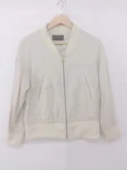 ◇ nano universe The 1st.Floor リネン混 長袖 ジップアップ ジャケット ブルゾン サイズF ベージュ レディース E  【1305120006901】