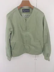 ◇ Sonny Label サニーレーベル URBAN RESEARCH ノーカラー 長袖 ジップアップ ジャケット サイズF グリーン レディース E  【1305120006055】