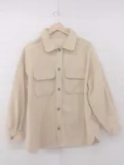 ◇ select MOCA セレクト モカ 起毛 オーバーサイズ 長袖 CPOジャケット サイズM ベージュ系 レディース E  【1305120016559】