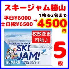 スキージャム勝山　リフト割引券5枚