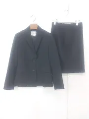 ◇ GLACIER グラシア 2B 膝丈 スカート スーツ セットアップ サイズ9 ブラック レディース E  【1305120018942】