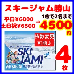 スキージャム勝山　リフト割引券4枚セット