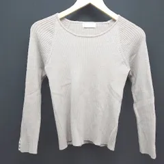 ◇ 12Twelve Agenda リブニット パール ガーリー シンプル 長袖 カットソー サイズＭ ピンク系 レディース E  【1305150000122】