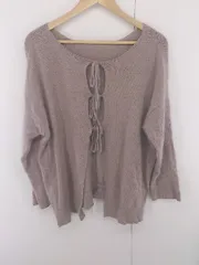 ◇ one after another NICE CLAUP バックリボン ニット セーター サイズ F ブラウン レディース E  【1305120021034】