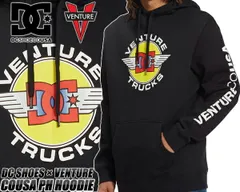 ディーシーシューズ × ベンチャー パーカー DC SHOES DC VENTURE COUSA PH BLACK dpo224094-kvj0 ADYFT03345 フーディ ブラック スウェット
