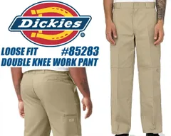 ディッキーズ ルーズフィット ダブルニー 85283 ワークパンツ Dickies LOOSE FIT DOUBLE KNEE WORK PANT KHAKI(KH) カーキ ベージュ ボトムス スケート ワーク