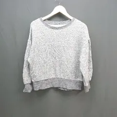 ◇ studio CLIP スタディオクリップ Uネック シンプル 無地 オシャレ 長袖 トレーナー サイズL グレー系 レディース E  【1305150002737】