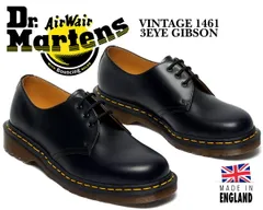 ドクターマーチン ヴィンテージ 1461 3 ホール ギブソン シューズ MIE Dr.Martens VINTAGE 1461 3EYE GIBSON MADE IN ENGLAND BLACK 12877001 ブラック UK