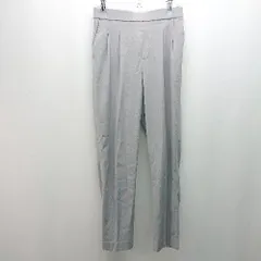 ◇ GLOBAL WORK シンプル カジュアル ﾄﾗｯﾄﾞ ｻﾗｻﾗ生地 とろみ スラックス 2タックパンツ サイズM グレー レディース E  【1305150007046】