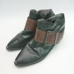 ■ JEANASIS ポインテッドトゥ ｺﾛｺ型押し 甲ベルト ショート ブーティ ショートブーツ サイズL ﾌﾞﾗｯｸ レディース E  【1305150007916】