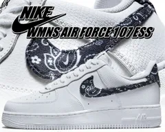 ナイキ ウィメンズ エアフォース 1 07 エッセンシャル NIKE WMNS AIR FORCE 1 07 ESS white/black-white-wht dh4406-101 スニーカー AF1 ホワイト ペイズリー