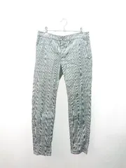 ◇ 美品 THE SHOP TK polygine ｳｴｽﾄ滑り止めゴム 弱ｽﾄﾚｯﾁ ｵﾌｨｽ ﾁｪｯｸ柄 ｽﾗｯｸｽ サイズS グレー メンズ E  【1305150011418】