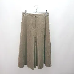 ◇ 美品 BABYLONE スエード調生地 ｻﾗｻﾗ生地 ｶｼﾞｭｱﾙ ｽﾄﾚｯﾁ 上品 クロップド ワイドパンツ サイズ36 ブラウン レディース E  【1305150011401】