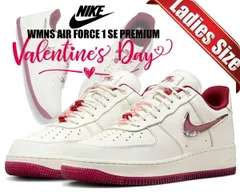 ナイキ ウィメンズ エアフォース 1 07 SE プレミアム NIKE WMNS AIR FORCE 1 07 SE PREMIUM Valentines Day sail/team red-sail-team red fz5068-161 セイル