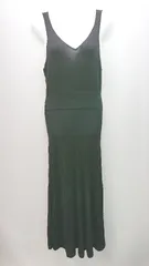 ◇ Feroux フェルゥ 無地 リブ レースアップ ロング ワンピース サイズ2 ブラック レディース E  【1305150013894】のサムネイル