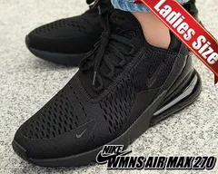 ナイキ ウィメンズ エアマックス 270 NIKE WMNS AIR MAX 270 black/black-blk TRIPLE BLACK ah6789-006 スニーカー レディース エア マックス オールブラック