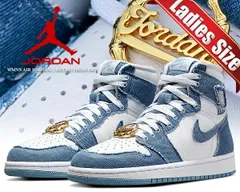 ナイキ ウィメンズ エアジョーダン 1 レトロ ハイ NIKE WMNS AIR JORDAN 1 RETRO HIGH OG denim/white-worn blue dm9036-104 レディース デニム スニーカー AJ1