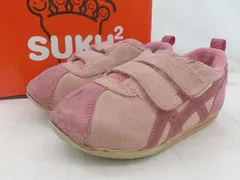 ◇ ◎ asics アシックス キッズ ベルクロ スニーカー シューズ 15.5㎝ ピンク レディース E  【1305160002055】