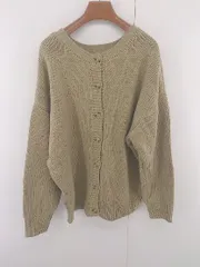 ◇ classicalelf クラシカルエルフ 前後2WAY オーバーサイズ ニット 長袖 カーディガン サイズL ベージュ レディース E  【中古】 【1305160006329】