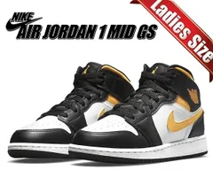 ナイキ エアジョーダン 1 ミッド ガールズ NIKE AIR JORDAN 1MID(GS) white/pollen-black 554725-177 レディース ホワイト ポレン ブラック