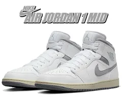 ナイキ エアジョーダン 1 ミッド NIKE AIR JORDAN 1 MID white/stealth 554724-135 ホワイト ステルス スニーカー ヴィンテージ セイル グレー VINTAGE GREY