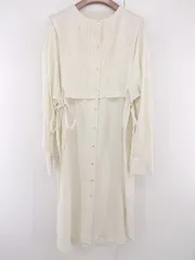 ◇ CIAOPANIC チャオパニック レイヤード風 膝下丈 シャツ ワンピース サイズF アイボリー系 レディース E  【1305160009498】