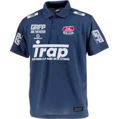 grande(グランデ) TRAP昇華転写プラクティスポロ フットサルプラクティクスシャツ (gfph23010-8701)、(8701)NVY/WHTのサムネイル