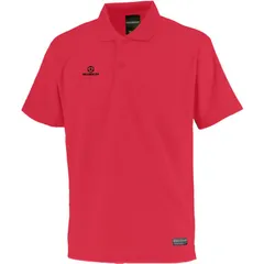 grande(グランデ) ベーシックヘキサゴンロゴ.ポロシャツ フットサルポロシャツ (gfph23008-35)、(35)REDのサムネイル
