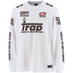 grande(グランデ) TRAP昇華転写プラ.長袖 フットサルプラクティクスシャツ (gfph23102-0109)、(0109)WHT/BLKのサムネイル