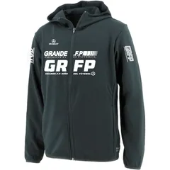 grande(グランデ) GRFP.ドライ.スウェットジップパーカー フットサルスウェットパーカー (gfph23405-0901)、BLK/WHTのサムネイル