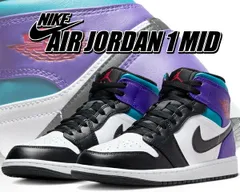 ナイキ エアジョーダン 1 ミッド NIKE AIR JORDAN 1 MID white/black-bright concord dq8426-154 スニーカー AJ1 ブライトコンコルド