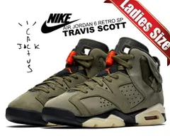 ナイキ エアジョーダン 6 スペシャル トラビス・スコット レディース NIKE AIR JORDAN 6 RETRO SP GS TRAVIS SCOTT medium olive/infrared-blk Cactus Jack