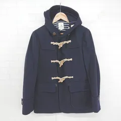 ◇ FREDY&GLOSTER フレディアンドグロスター ウール混 フーディー 長袖 ダッフル コート サイズM ネイビー系 レディース E  【1305160029953】
