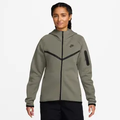 NIKE(ナイキ) ナイキ ウィメンズ NSW テックフリース WR フルジップL/S フーディ スポーツスタイル ウェア スウェットシャツ HV6748、(320)ライトアーミー
