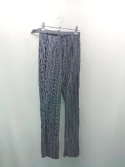 ◇ redyazel レディアゼル ギャザー 光沢感 プリーツ ストレートタイプ シンプル パンツ サイズS パープル系 レディース E  【1305180000956】