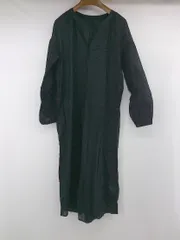 ◇ Discoat ディスコート シンプル 綺麗め 透け感 シャツ 長袖 ロング ワンピース サイズF ブラック レディース E  【1305180002059】