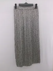 ◇ GLOBAL WORK グローバルワークワーク 豹柄 レオパード 綺麗め ロング フレア スカート サイズF グレー系 レディース E  【1305180002035】